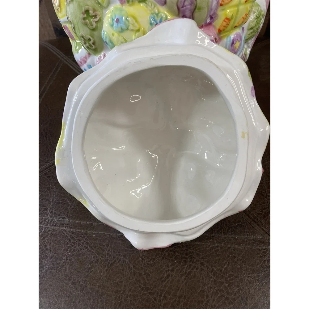 PBC International‎ 3D Easter Egg Cookie Jar Vintage Holiday Ribbon Bow 8x10